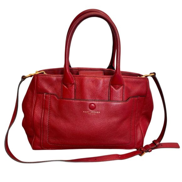 Marc Jacobs Handbags - Marc  Jacobs Empire City Bag Calfskin Cherry Red Large Crossbody Strap Included